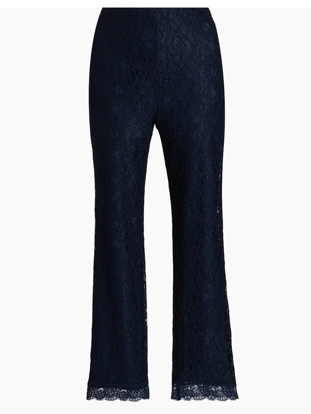 Lace Flare Pants - Navy